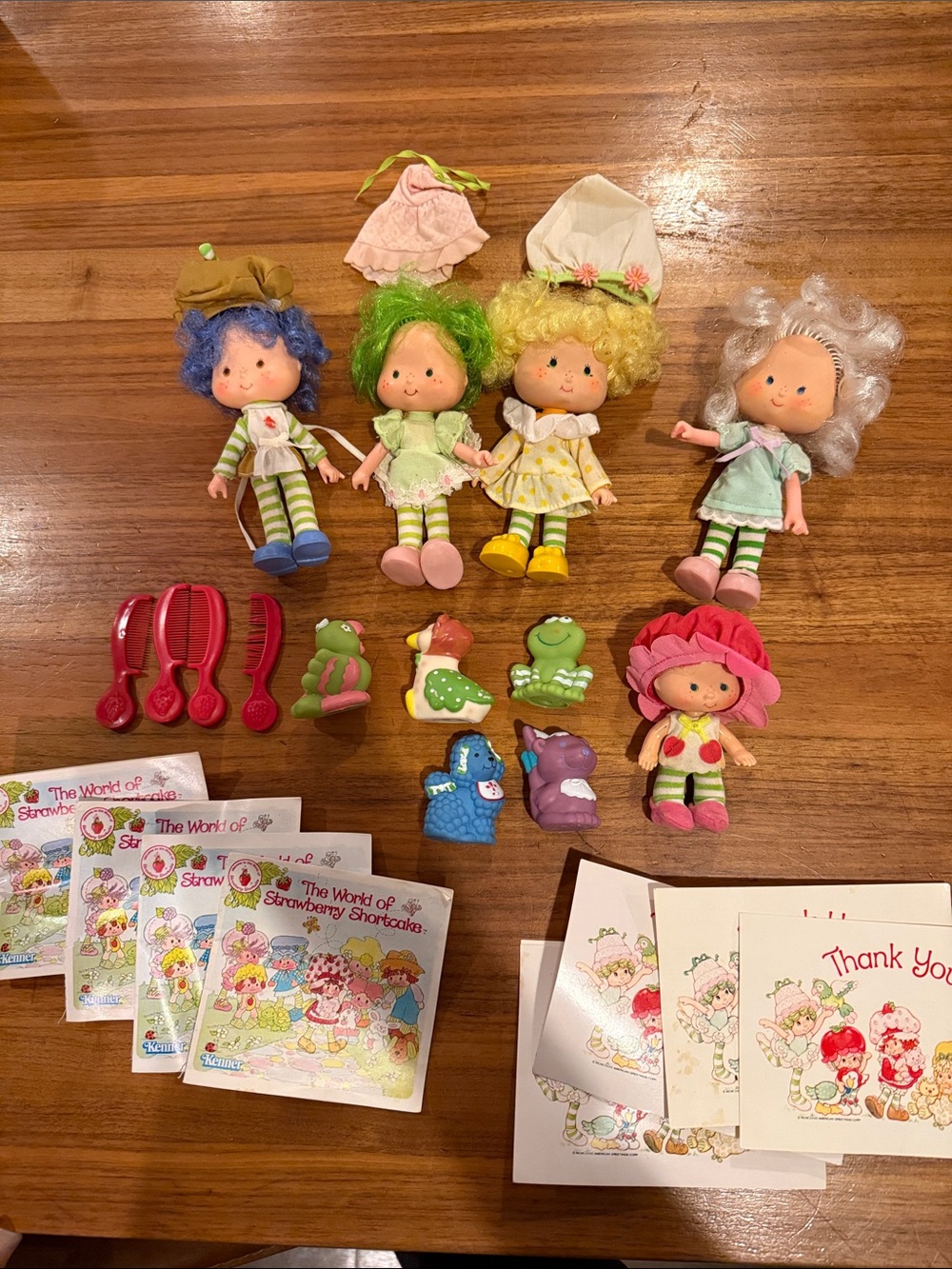 5 Strawberry Shortcake Dolls + friends lot  - 1980 Kenner